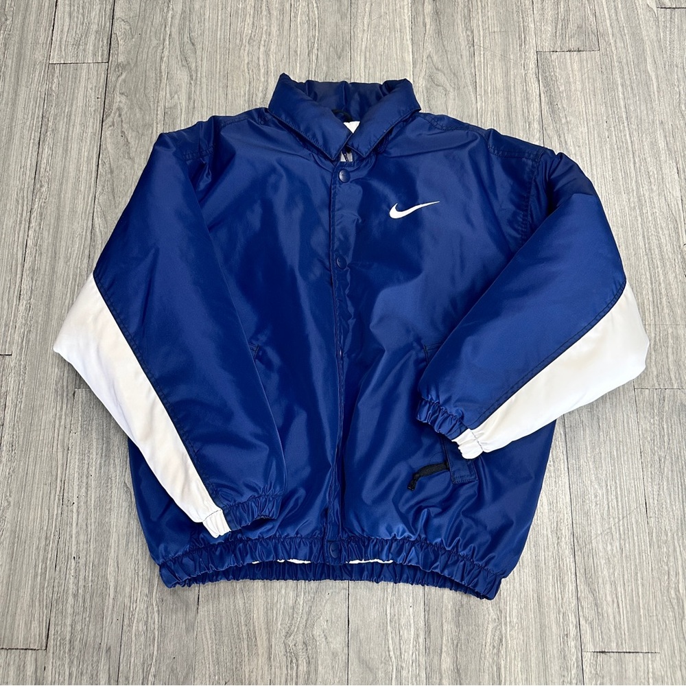 Vintage 90’s Nike Puffer Windbreaker Jacket Button Up Rain Jacket